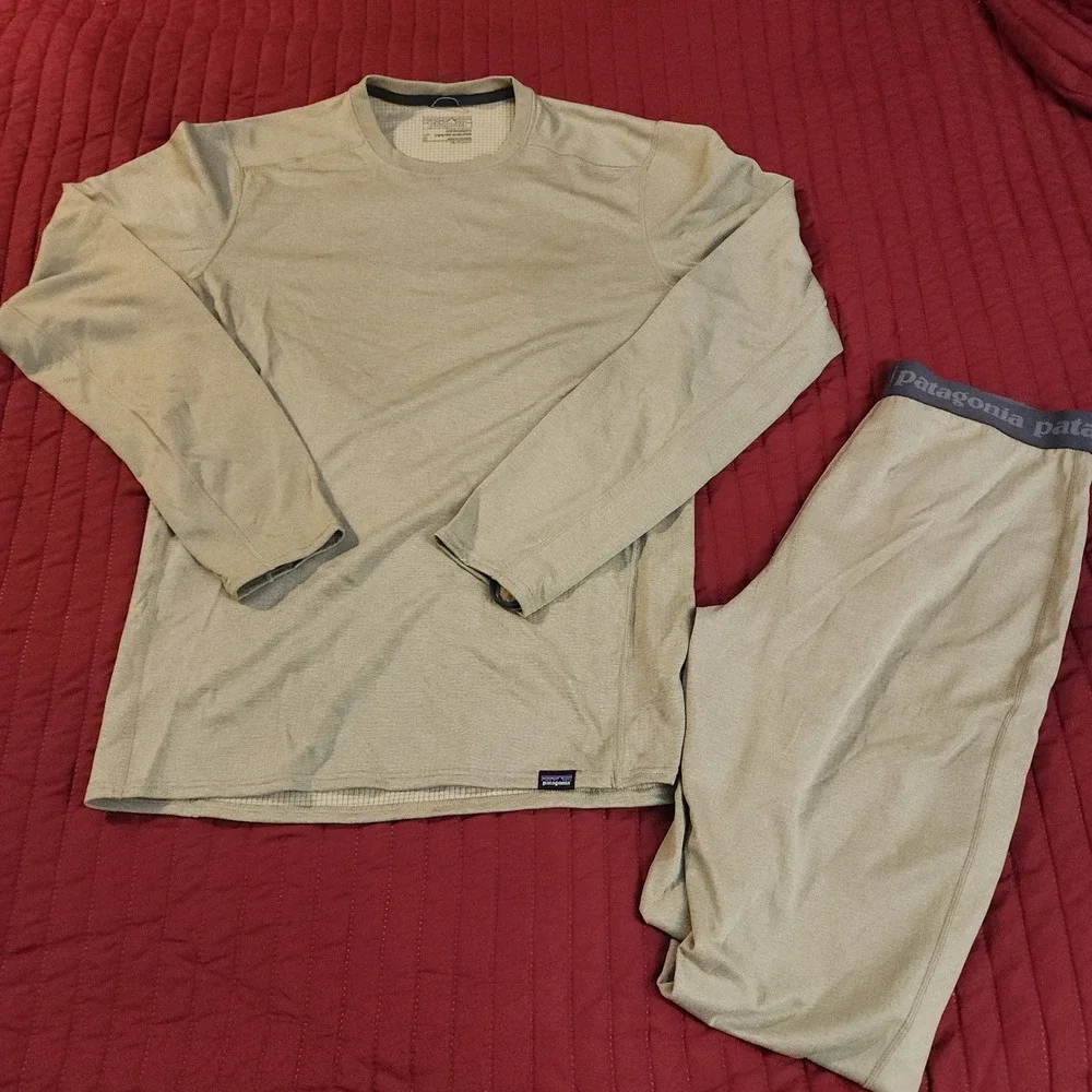 F30 Patagonia Midweight Capilene Baselayer Mens Small Polartec Top Bottom